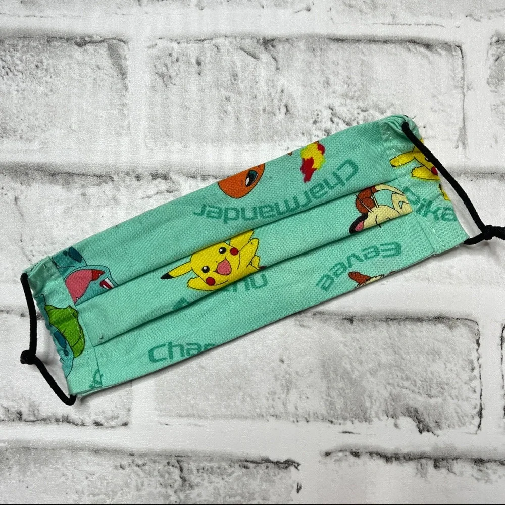 Pokémon Pikachu face mask cloth fabric reusable
